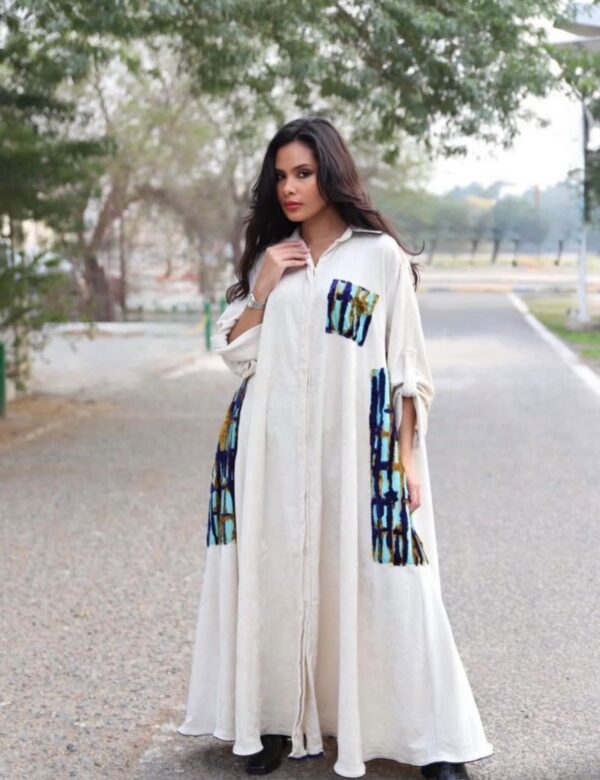 دراعة مخمل واسعة مريحة